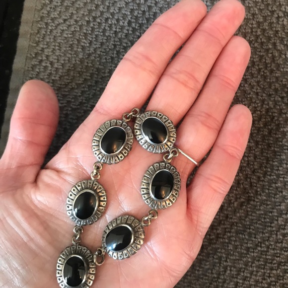 Silver .925 & Onyx Bracelet - Picture 5 of 9